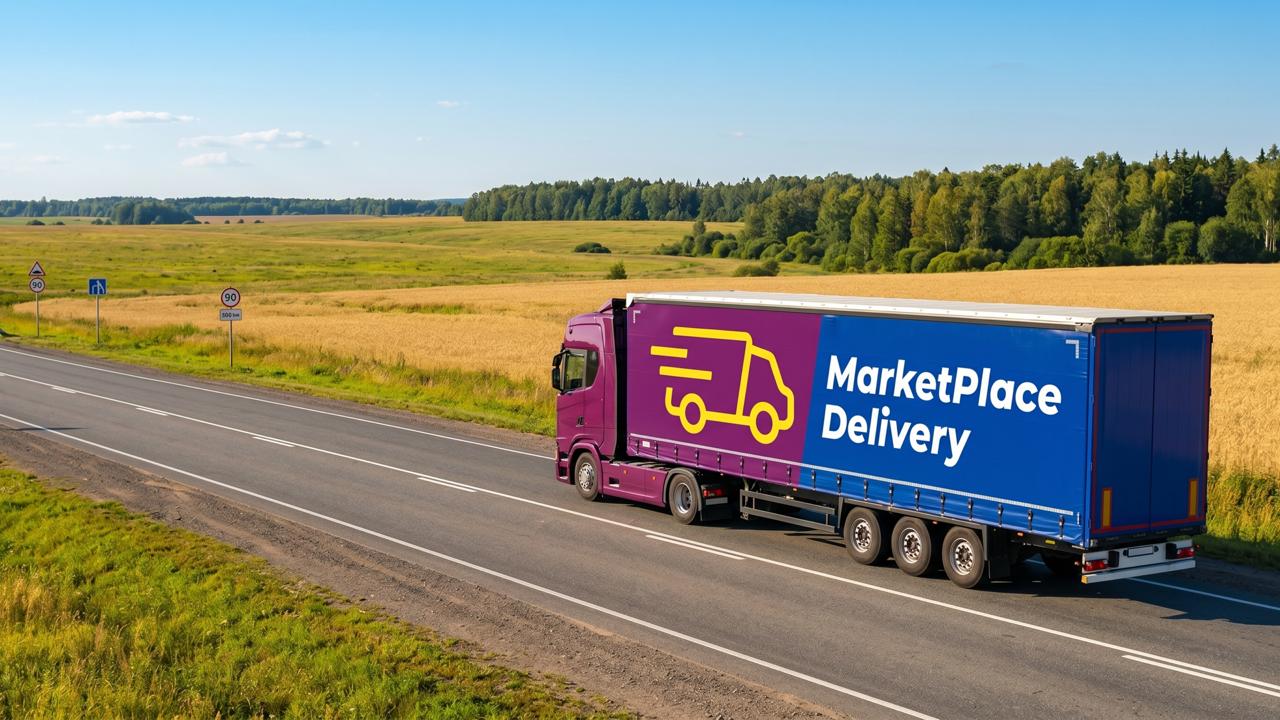 Грузовик MarketPlace Delivery в пути